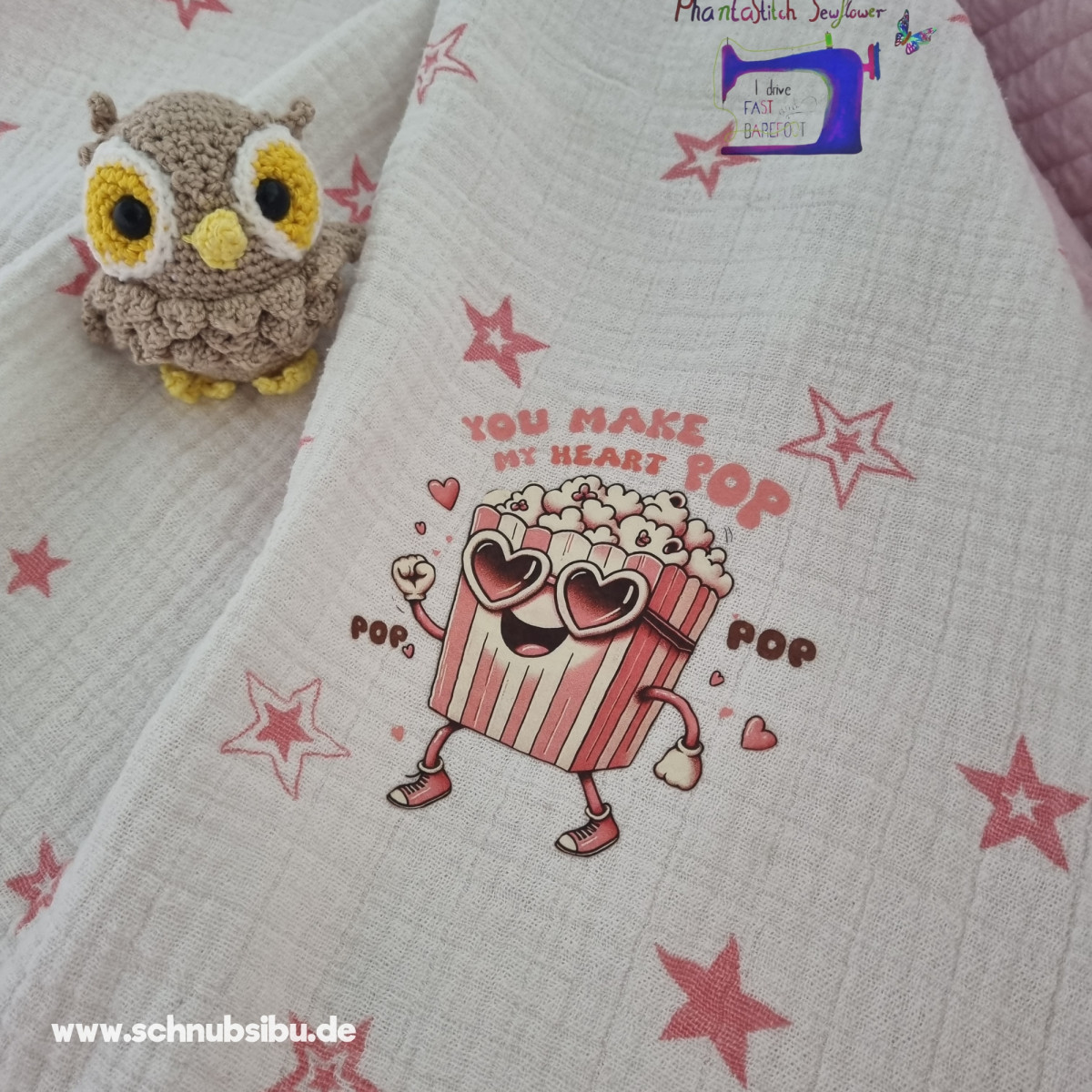 Bügelbild Popcorn